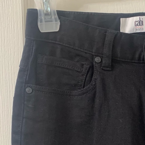 Cabi High Rise Black Stretch Denim Jeans Straight Leg Women’s Size 0 - Picture 7 of 14